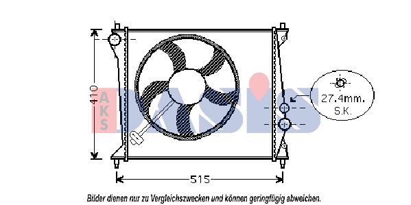 AKS DASIS Radiaator,mootorijahutus 480006N